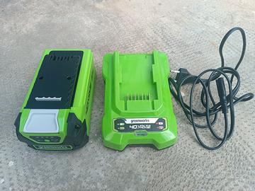 BATTERIA E CARICABATTERIE GREENWORKS