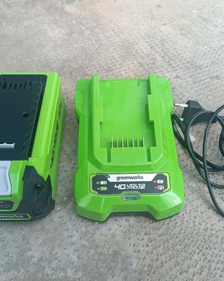 BATTERIA E CARICABATTERIE GREENWORKS