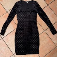 Vestito elegante nero con borchiette