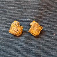 Orecchini clip dorati a rombo