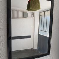 Specchio cornice nera lucida