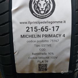 2 GOMME 215 65 17 MICHELIN A75167