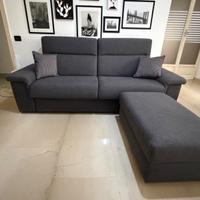 Divano letto con pouf + doppio rivestimento