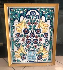 Quadro ceramica + cornice da 65x50cm