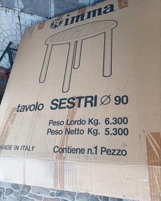 tavolo tondo bianco plastica 