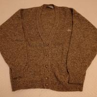 Cardigan grigio in lana pura