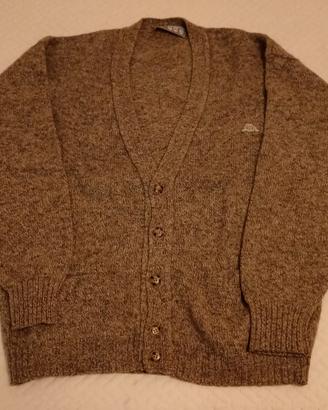Cardigan grigio in lana pura