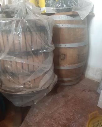 Torchio a leva per vinacci da 45 e botte in rovere