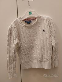 maglioncino cotone bambina ralph lauren tg 5