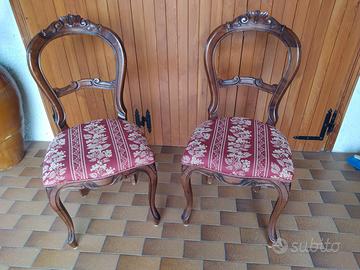 Coppia sedie antiche Luigi Filippo