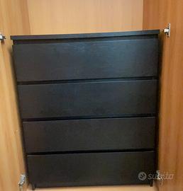 Cassettiera Malm Nero Marrone IKEA