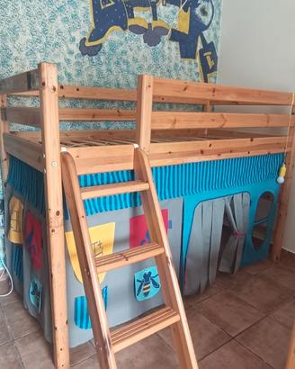 Letto semielevato marca FLEXA CON TENDA GIOCO