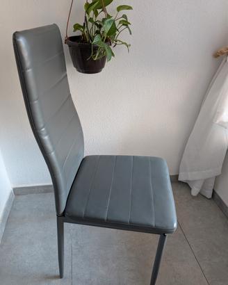 Sedie imbottite colore grigio 4 disponibili