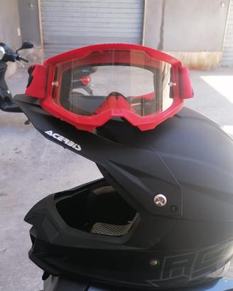 Casco da Cross Acerbis nero opaco