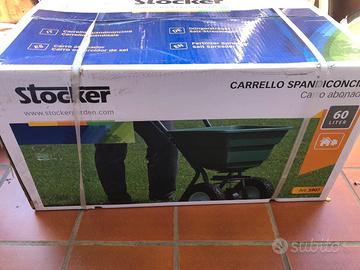 Carrello spandiconcime spargisale e seminatore 60L