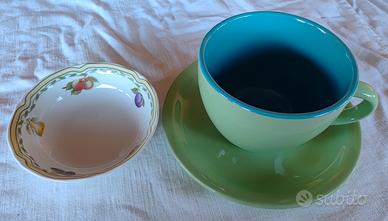 tazza da cioccolata con ciotola