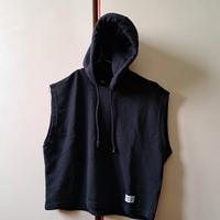 Felpa senza maniche con cappuccio