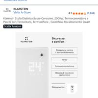 Klarstein Stufa Elettrica Basso Consumo