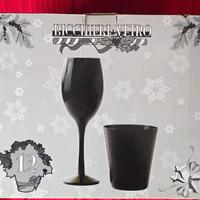 12 bicchieri (6acqua + 6calici vino) vetro vintage