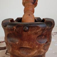 Mortaio antico legno vintage -rustico