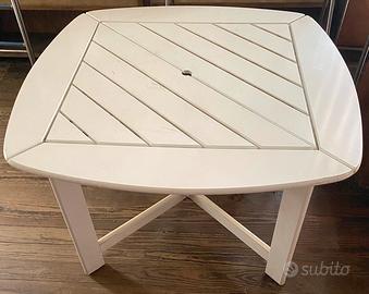 Tavolo Foppapedretti in legno - laccato bianco