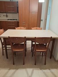 Cucina in laminato ciliegio completa