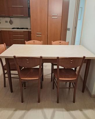 Cucina in laminato ciliegio completa