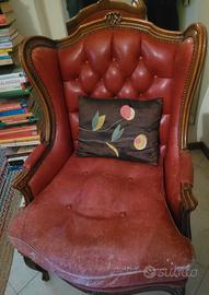 Poltrona Chesterfield bordeaux