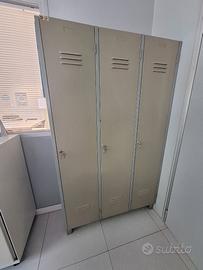 3 x Armadio in metallo 1970 - Metallschrank 1970