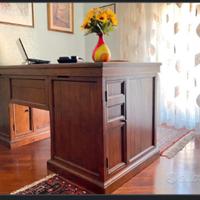 Elegante scrivania vittoriana stile inglese - Noce