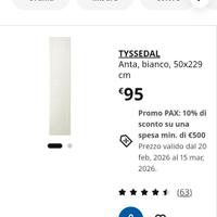 Armadio/guardaroba Ikea Pax 50x58x236