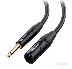 Cavo XLR a 6,35 mm, 1,8 m, maschio a maschio