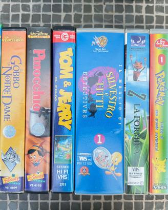 Videocassette VHS Disney e cartoni vintage – Lotto