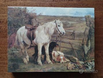 Quadro con cavallo e cani