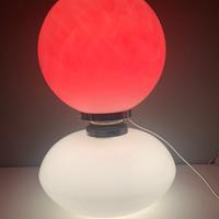 Grande lampada in vetro di modernariato