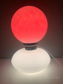 Grande lampada in vetro di modernariato