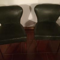 Sedie da camera in pelle vintage