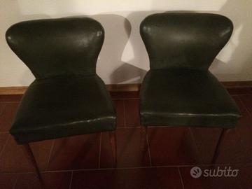 Sedie da camera in pelle vintage