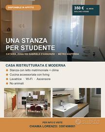 Stanza per studenti a Catania