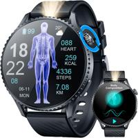 Smartwatch  con ECG HRV Sonno 𝐆li𝐜𝐞𝐦𝐢𝐚 Press