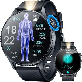 Smartwatch  con ECG HRV Sonno 𝐆li𝐜𝐞𝐦𝐢𝐚 Press