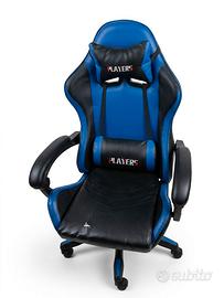 Sedia da Gaming Ergonomica Players - Nero/Blu