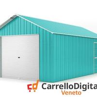 Baracca cantiere 438x724 con saracinesca azzurro