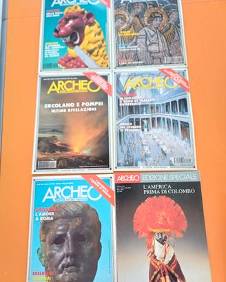 Lotto 6 riviste Archeo  1991-1992