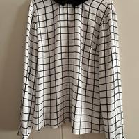 camicia bianca e nera viscosa