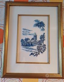 Quadro montagna 38x29 chalet