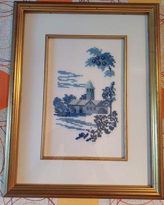 Quadro montagna 38x29 chalet