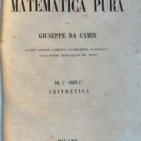 Trattato Matematica Pura Giuseppe da Camin 1855