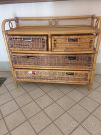 Cassettiere in vimini