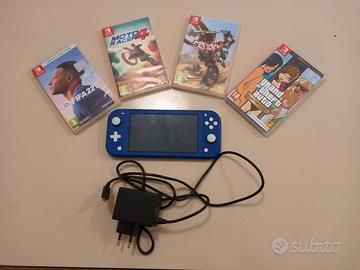 nintendo switch + 4 giochi + caricabatteria